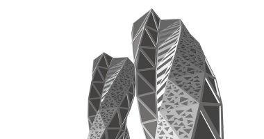 soyut mimari duvar kağıdı tasarımı, dijital konsept arkaplan