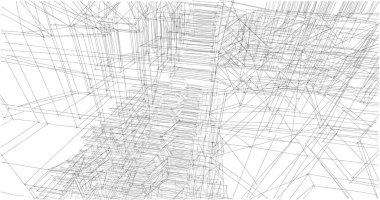soyut mimari duvar kağıdı tasarımı, dijital konsept arkaplan
