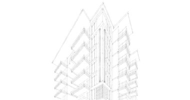soyut mimari duvar kağıdı tasarımı, dijital konsept arkaplan