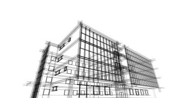 soyut mimari duvar kağıdı tasarımı, dijital konsept arkaplan