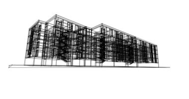 soyut mimari duvar kağıdı tasarımı, dijital konsept arkaplan