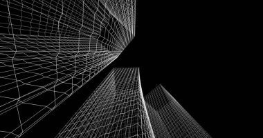 soyut mimari duvar kağıdı tasarımı, dijital konsept arkaplan