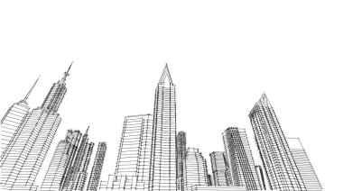 soyut mimari duvar kağıdı tasarımı, dijital konsept arkaplan