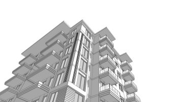 soyut mimari duvar kağıdı tasarımı, dijital konsept arkaplan