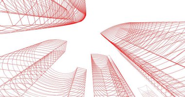 soyut mimari duvar kağıdı tasarımı, dijital konsept arkaplan