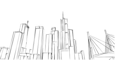 soyut mimari duvar kağıdı tasarımı, dijital konsept arkaplan