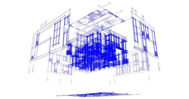 soyut mimari duvar kağıdı tasarımı, dijital konsept arkaplan