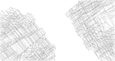 soyut mimari duvar kağıdı tasarımı, dijital konsept arkaplan