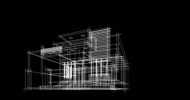 soyut mimari duvar kağıdı tasarımı, dijital konsept arkaplan