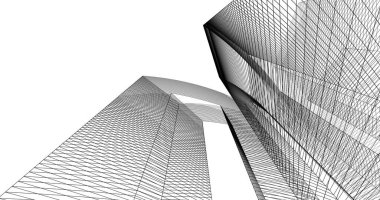 soyut mimari duvar kağıdı tasarımı, dijital konsept arkaplan