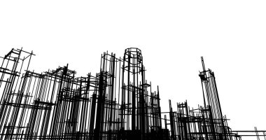 soyut mimari duvar kağıdı tasarımı, dijital konsept arkaplan