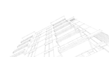 soyut mimari duvar kağıdı tasarımı, dijital konsept arkaplan