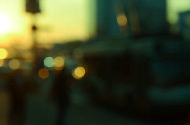 Bulanık şehir. Renkli soyut arkaplan