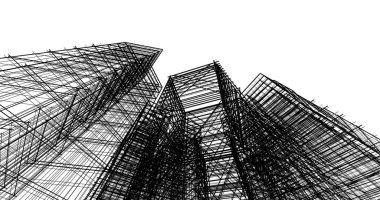 soyut mimari duvar kağıdı tasarımı, dijital konsept arkaplan