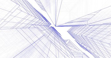 soyut mimari duvar kağıdı tasarımı, dijital konsept arkaplan