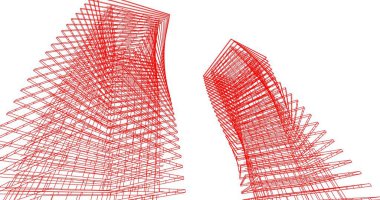 soyut mimari duvar kağıdı tasarımı, dijital konsept arkaplan