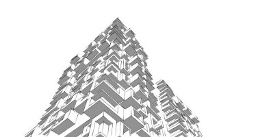 soyut mimari duvar kağıdı tasarımı, dijital konsept arkaplan