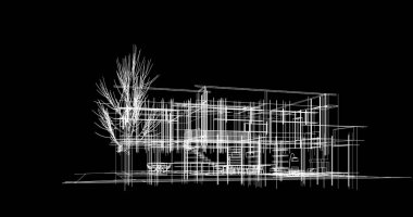 soyut mimari duvar kağıdı tasarımı, dijital konsept arkaplan