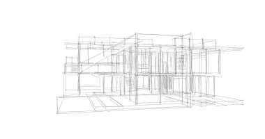 soyut mimari duvar kağıdı tasarımı, dijital konsept arkaplan