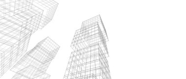 soyut mimari duvar kağıdı tasarımı, dijital konsept arkaplan