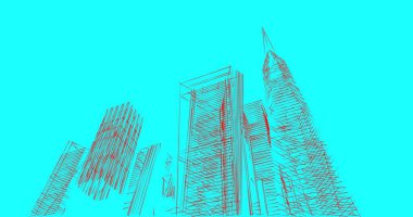 soyut mimari duvar kağıdı tasarımı, dijital konsept arkaplan