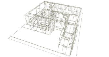soyut mimari duvar kağıdı tasarımı, dijital konsept arkaplan