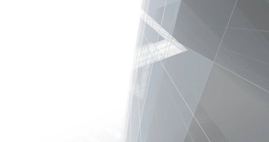 Mimari sanat konseptinde soyut çizgiler, minimum geometrik şekiller. 