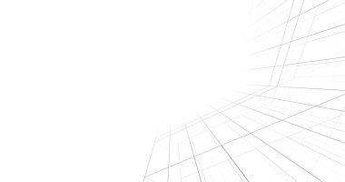 Arkaplanda mimari bina 3d illüstrasyon