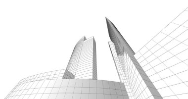 soyut mimari duvar kağıdı tasarımı, dijital konsept arkaplan