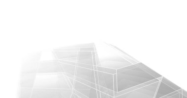 Mimari sanat konseptinde soyut çizgiler, minimum geometrik şekiller. 