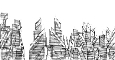 soyut mimari duvar kağıdı tasarımı, dijital konsept arkaplan