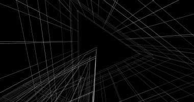 Arkaplanda mimari bina 3d illüstrasyon