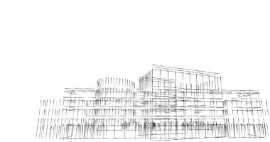 soyut mimari duvar kağıdı tasarımı, dijital konsept arkaplan