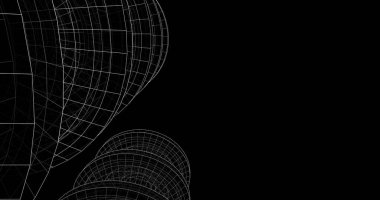 Mimari sanat konseptinde soyut çizgiler, minimum geometrik şekiller. 