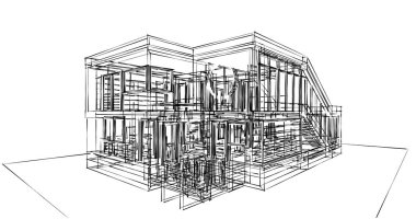 soyut mimari duvar kağıdı tasarımı, dijital konsept arkaplan