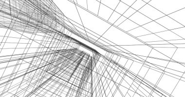 soyut mimari duvar kağıdı tasarımı, dijital konsept arkaplan
