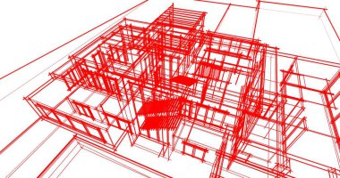 soyut mimari duvar kağıdı tasarımı, dijital konsept arkaplan