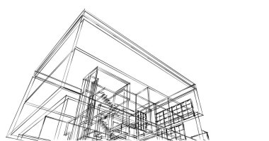 soyut mimari duvar kağıdı tasarımı, dijital konsept arkaplan