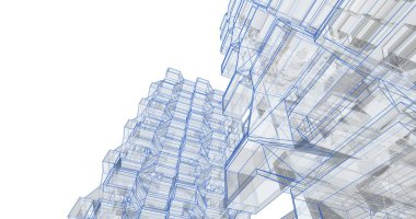 soyut mimari duvar kağıdı tasarımı, dijital konsept arkaplan