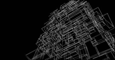 soyut mimari duvar kağıdı tasarımı, dijital konsept arkaplan