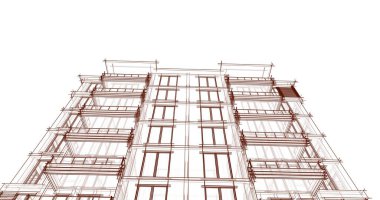 soyut mimari duvar kağıdı tasarımı, dijital konsept arkaplan