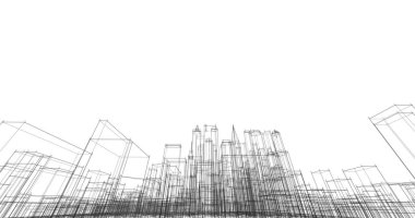 soyut mimari duvar kağıdı tasarımı, dijital konsept arkaplan