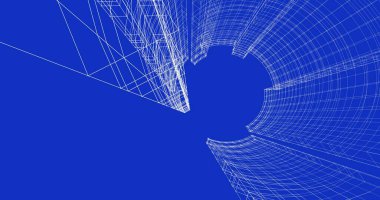 soyut mimari duvar kağıdı tasarımı, dijital konsept arkaplan