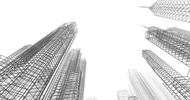 soyut mimari duvar kağıdı tasarımı, dijital konsept arkaplan