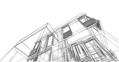 soyut mimari duvar kağıdı tasarımı, dijital konsept arkaplan