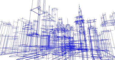 soyut mimari duvar kağıdı tasarımı, dijital konsept arkaplan