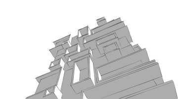 soyut mimari duvar kağıdı tasarımı, dijital konsept arkaplan