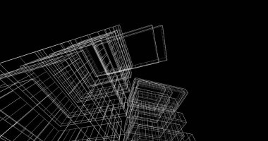 soyut mimari duvar kağıdı tasarımı, dijital konsept arkaplan