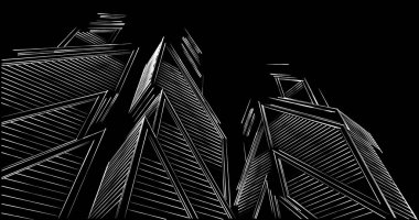 soyut mimari duvar kağıdı tasarımı, dijital konsept arkaplan