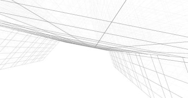 soyut mimari duvar kağıdı tasarımı, dijital konsept arkaplan